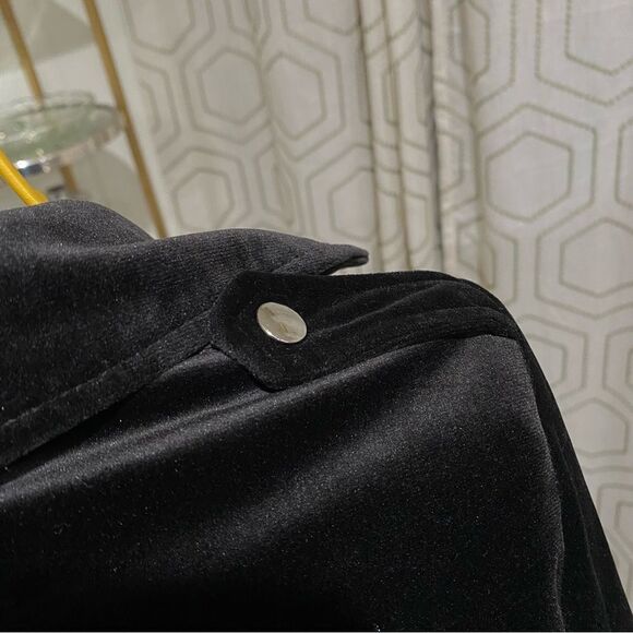 Lauren Conrad Velvet Moto zip Jacket Black Size S - Picture 5 of 10